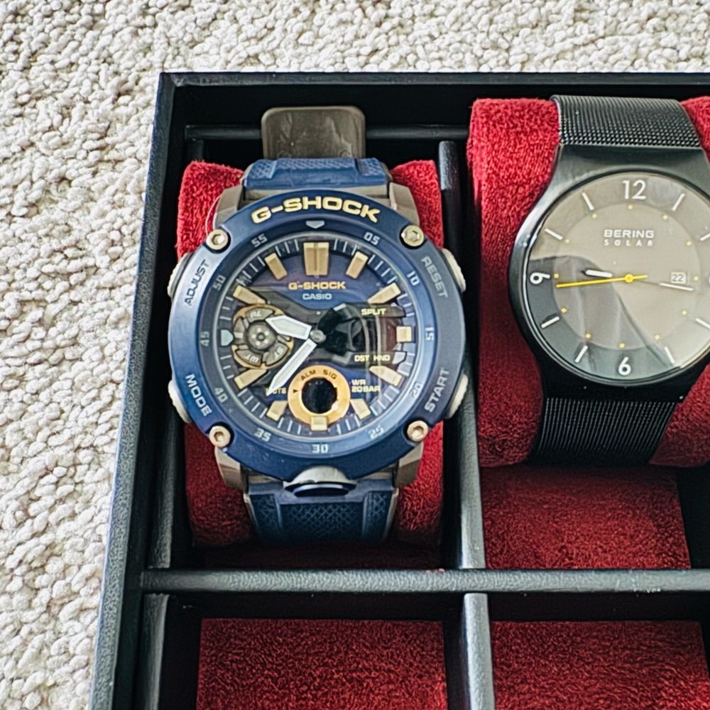 Casio G-Shock Navy and Gold Watch